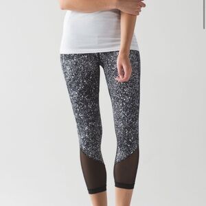 Lululemon Pace Rival Crop *Marathon* Splatter Size 2